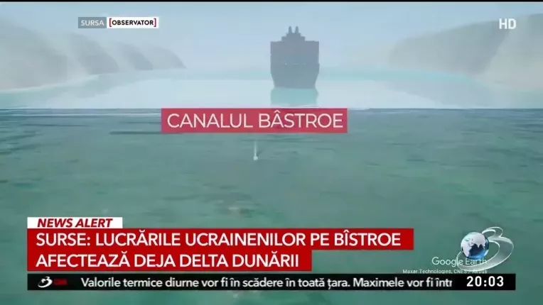 Delta Dunarii, la un pas de dezastru din cauza lucrarilor Ucrainei pe canalul Bastroe
