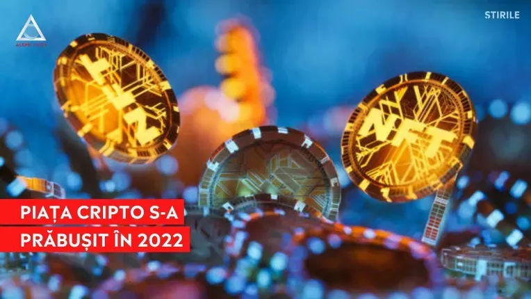 Piata cripto s-a prabusit in 2022. Anul trecut, Bitcoin valora 67.000 de dolari