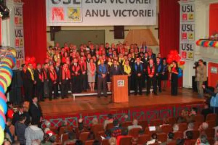 Tricolor USL la Sibiu: Rosu PSD, galben PNL si albastru PC 