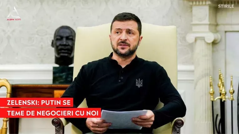 Zelenski spune ca Putin se teme de negocieri cu Ucraina